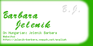 barbara jelenik business card